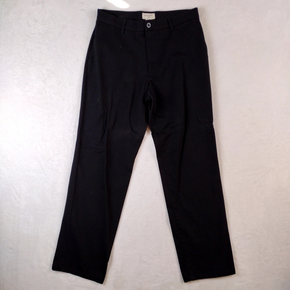 Dockers Mens Classic Fit Chinos Black Cotton Blend Stretch Pants 32x32 279980000